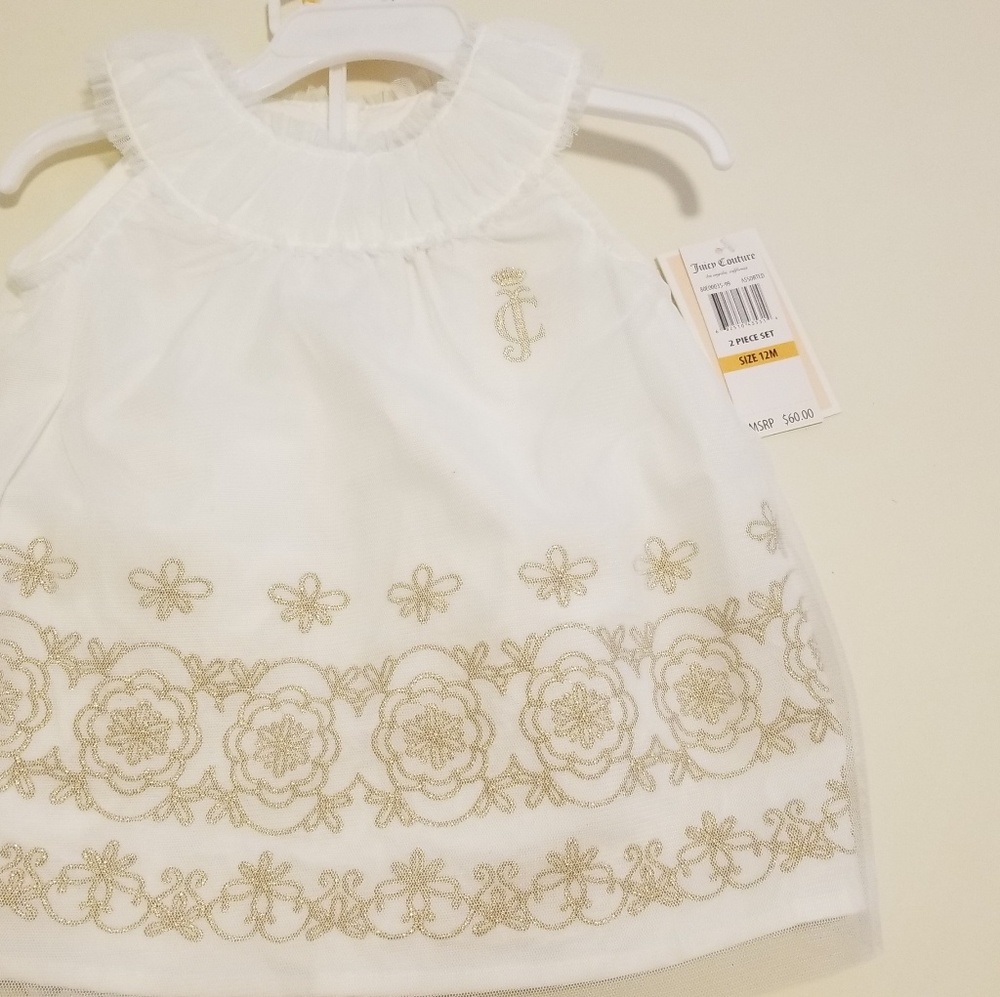 NWT Juicy Coutour dress with gold detail 12m